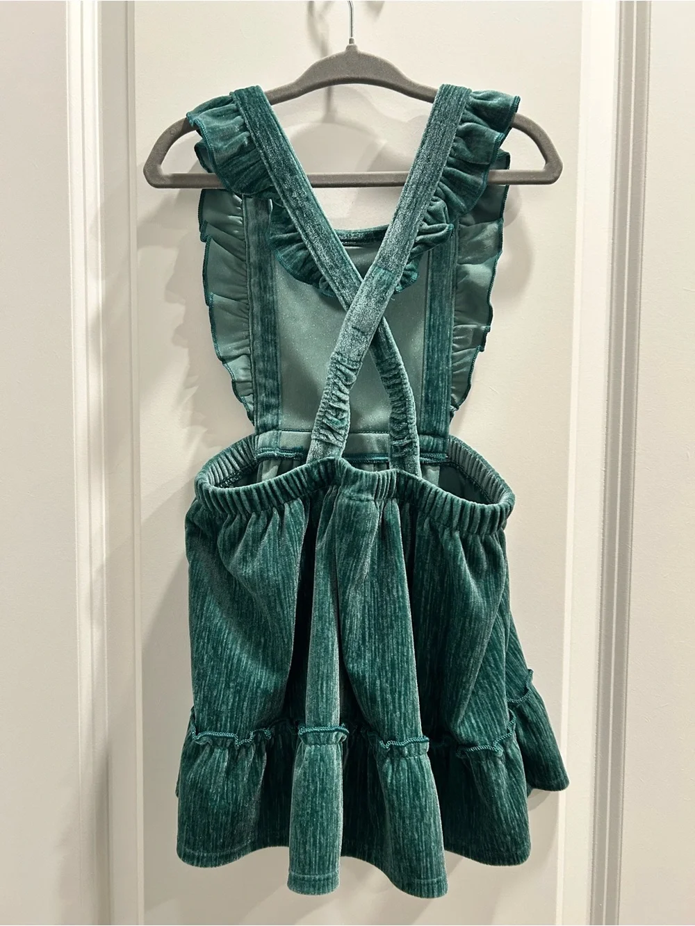 Carter's Teal Corduroy Ruffle Strap Pinafore Skirt